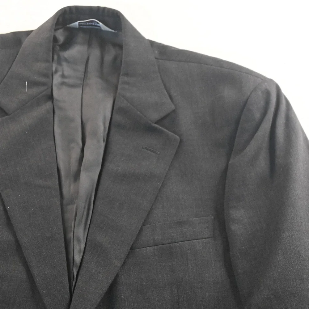 Pronto Uomo‎ 42L 36x32 Gray 100% Wool Italy Made Mens Jacket Pants Suit